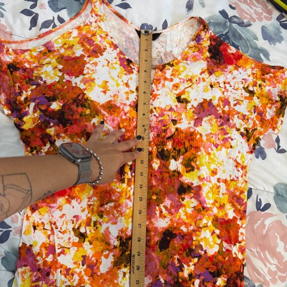 Thalía Sodi Women’s Abstract Print Cold Shoulder Top Size M – - Picture 5 of 7